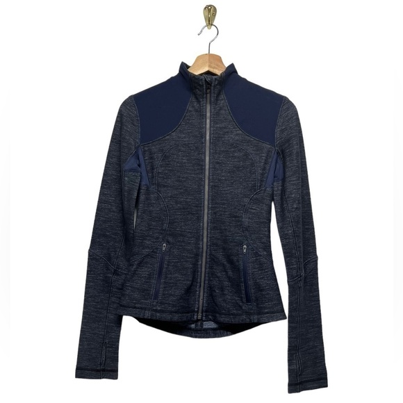 LULULEMON Forme Jacket Reversible Slub Denim Limitless Blue Black 4 - Picture 5 of 12